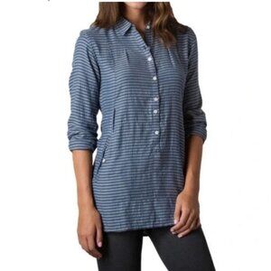 Toad&Co Blue Striped Tunic Top